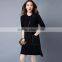 2017 Latest spring sweater dress with pocket for ladies Korean style women fashion sweater