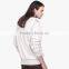 Fashionable plain white comfortable zipper hoodie