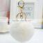 Myfur Christmas Decorations Rex Rabbit Fur Ball Car Keychain Pom Pom Pendant