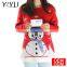 Custom women plus size jacquard Snowman knitting patterns christmas sweater