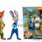 New Arrival Zootopia PVC action figure plastic doll Nick & Judy Swing induction figure toys with Music and Light