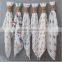 2layer white printing 100%cotton newborn swaddle blanket