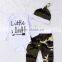 B22429A Baby suits stylish camouflage letters print 3 pcs sets