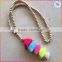 XP-PN-1487 Fashion Good Tassel Long Wooden Beads Mala Prayer Beaded Tassel Necklace