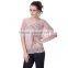 women's pink printed lady hot blouse