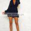 2017 latest design deep v neck sexy women long sleeve dress
