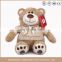 high quality stuffed teddy bear soft toys with custom logo clothes/plush teddy bear in hoodie