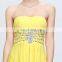 Grace Karin Strapless Sweetheart Long Chiffon Cheap Yellow Prom Dress Patterns CL6002