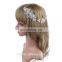 Factory Direct Sale Gold Crystal Rose Flowers Leaves Hair Combs for Women
