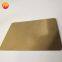 Durable 304 brushed gold color bronzed finish titanium plated stainless steel sheet