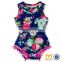 Digital Printing Floral Baby Bodysuit Baby Girls Summer Bubble Rompers Wholesale Infant Clothing