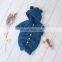 2020 Ins Autumn Full Sleeves Knitting Hooded Baby Bodysuits