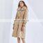 TWOTWINSTYLE Windbreaker For Women Lapel Long Sleeve High Waist With Sashes Loose Casual