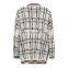 TWOTWINSTYLE Knitting Cardigan Female V Neck Plaid Oversized Sweater Women 2020