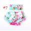 Girls Tutu PP Bowknot Shorts Floral Printed Pants With Flower Headbands Baby Clothes Infant Kids Bow Shorts Girls Pants Set
