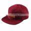 Wholesale custom leather patch hat corduroy snapback