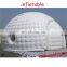 Customized 10 Meter Diameter Heat Sealed Inflatable White Dome Tent With Movable Entrance For Event