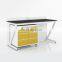 Laboratory furniture chemical resistant steel table work bench with movable cabinet