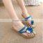 2016 new design sweet cool beach jelly slippers flat clip toe flip-flops summer slippers