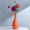 Elegant Simple Style Hand Made Large Orange Ceramic Flower Vase For Coffee Shop Decor