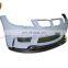 1m style body kit for bm w E90 3 series PU & CF front bumper lip kit part