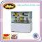 R-shape commercial cake display refrigerator showcase with 2 layers