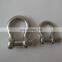 Stainless steel G209 US Type Bow shackle for marine and industrial rigging aplications