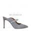 Women high heel low price heels grey color with rhinestones pumps sandals shoes (sandalias mujer)