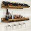 2 Piece 8 Bottle Wall Mounted Wine Rack Set