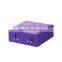 Valuable Purple Velvet Decorative Storage Cardboard Boxes With Lids Nesting Gift Boxes for Fragile Products Chinaware Keepsake