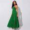 New large swing waist evening dress open back suspender temperament dress