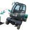 Hot Sale Chinese Wheel Excavator 4 Ton Small Excavators with 37KW Mini Digger For Sale