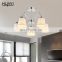 HUAYI Simple Style Design Iron Glass 3 5 Light E14 60w Indoor Living Room Bedroom Modern Led Ceiling Light