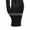 13G Nylon Seamless Knitted Black Household Cleaning Gloves Nylon Gloves With PVC Dots
