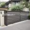 commercial custom courtyard entrance driveway main modern steel electric sliding fence gate automatic design