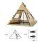 Outdoor Camping Indian Yurt Tent 1-2 persons Waterproof Family Pyramid Tent Thickened Picnic Camping Spire Tent