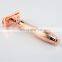 Women Best Choice  Shaver Rose Gold Brass Metal Handle Single Blade Safety Shaving Razor