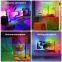 2PCS Computer TV Voice-Activated Pickup Rhythm Light Music Sync Color Changing RGB Led Strip Built-in Mic,Bluetooth App Control LED Tape Lights with Remote (Multi-Colored）