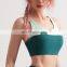 Beauty Back Colour Blocking Sports Yoga Bra Cross Back Gym Fitness Wear Clothing Women Outdoor Exercise Training Padded Bra Top