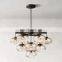 Postmodern Cabrette round chandelier lights glass ball living room ceiling lamps hanging lights bedroom lighting fixtures