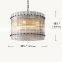 Modern Industrial Style Rivet Crystal Piece Chandelier Lighting Fixture for Living Room Kitchen Island Dining Room Foyer Lobby