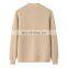 Women's Latest Design Deep V Neck Single Breasted Thick Jacquard Knitted Cashmere Sweater Casual Style for Winter