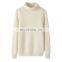 Women's Casual Winter Cashmere Turtleneck Sweaters Custom Rib Knitted Mock Neck Jumper Solid Pattern Pullovers With OEM Service