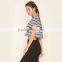 Wholesale women fashion tops cotton striped tops lady tops