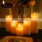 2015 new products ivory color moving flame wick led candle with timer