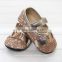 2016 Latest new princess girls shoes golden sequin baby tollder shoes