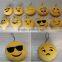 emoji keyring/plush emoji keyring/plush smiley keychains/wholesale emoji key ring