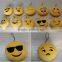 free sample custom Emoji Key Chain Strap different emoticon plush emoji Keychain/embroidery emoticon emoji cushion