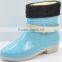 Warm winter fashion boots with cotton and cotton warm female short tube rain shoes