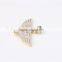 Fashion New Design B Wing Shape Hip Hop 10k Gold Pendant Setting Diamonds Jewerly